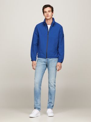 blue wasserfeste verstaubare portland jacke für herren - tommy hilfiger