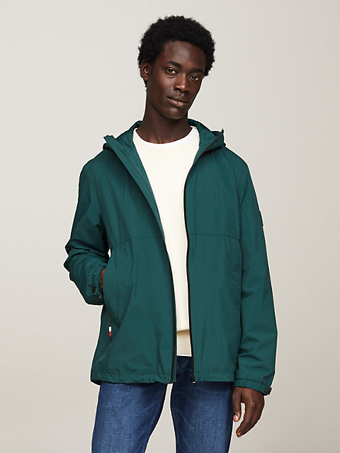 green water resistant packable hooded portland jacket for men tommy hilfiger