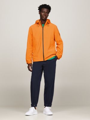 Mens orange windbreaker outlet jacket