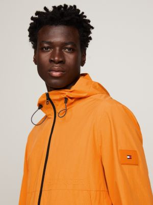 Water Resistant Packable Hooded Portland Jacket | Orange | Tommy 