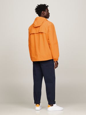 Water Resistant Packable Hooded Portland Jacket | Orange | Tommy 