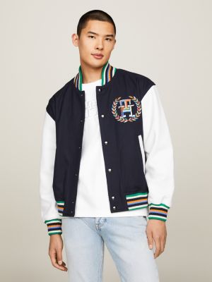 Tommy hilfiger textured baseball hot sale jacket