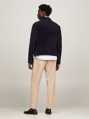 Truckerjacke aus Wildleder | Blau | Tommy Hilfiger