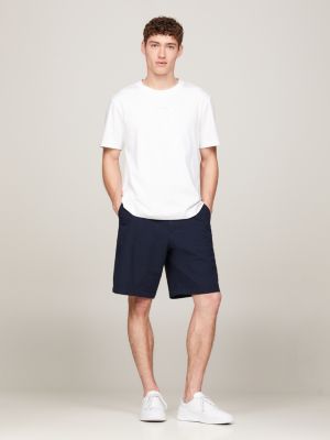 blue chino-bermudashorts aus seersucker für herren - tommy hilfiger
