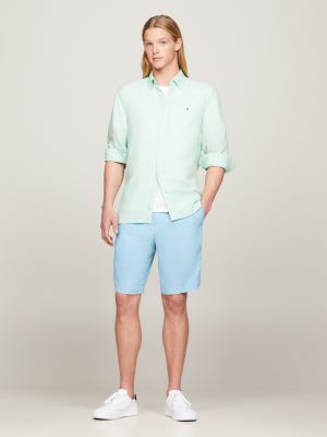 blue harlem skinny fit chino-shorts mit tunnelzug für herren - tommy hilfiger