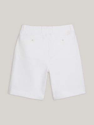 Crest Relaxed Pique Texture Chino Shorts | White | Tommy Hilfiger