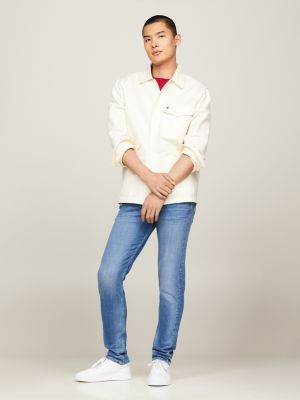 denim houston tapered jeans mit fade-effekt für herren - tommy hilfiger