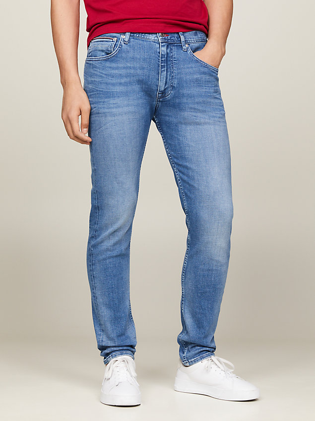 denim jeansy houston ze zwężanymi nogawkami dla mężczyźni - tommy hilfiger