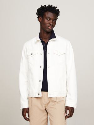 Tommy hilfiger white jacket hot sale men