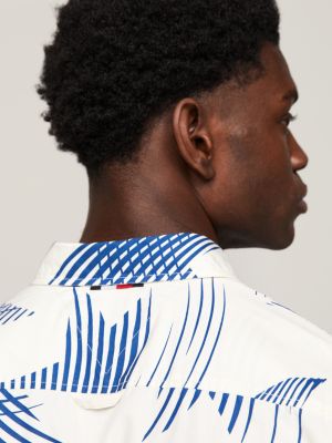 Motion Star Print Short Sleeve Regular Shirt | Blue | Tommy Hilfiger