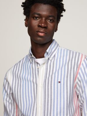 Global Stripe Ithaca Regular Oxford Shirt Blue Tommy Hilfiger