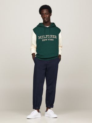 Hilfiger Monotype Color Block-Hoodie | Grün | Tommy Hilfiger