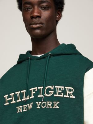 Hilfiger Monotype Color Block-Hoodie | Grün | Tommy Hilfiger