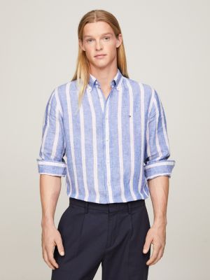 Camisa manga corta para hombre Leñadora Azul 100% Algodón