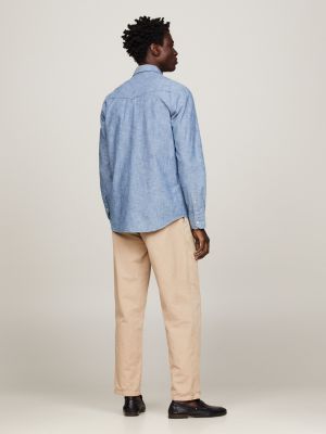 Chambray overhemd new arrivals