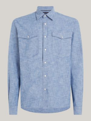 Tommy hilfiger deals chambray shirt