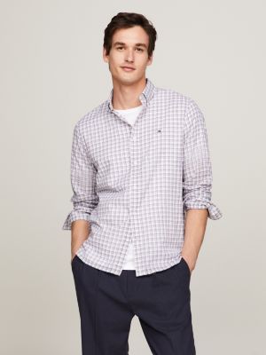 Camisa casual Tommy Hilfiger de algodón manga larga para hombre