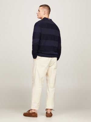 Premium Relaxed Fit Rugby-Hemd aus Strick | Blau | Tommy Hilfiger 