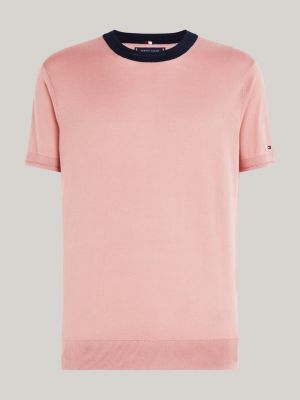 Tommy hilfiger pink on sale crew neck