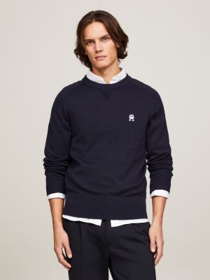 Navy cheap tommy jumper