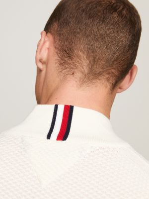 Pullover-Jacke mit Baseball-Kragen | BEIGE | Tommy Hilfiger