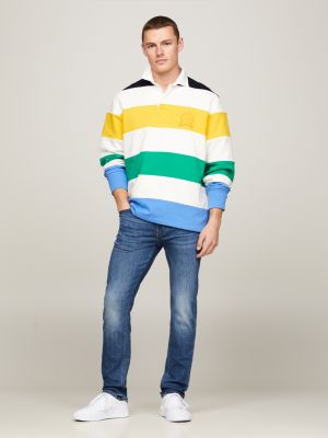 denim denton fitted straight jeans mit fade-effekt für herren - tommy hilfiger