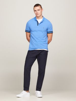 blue hilfiger monotype slim fit poloshirt mit logo für herren - tommy hilfiger