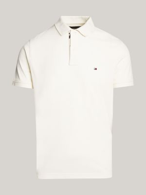 Under Collar Palm Print Regular Polo | Beige | Tommy Hilfiger