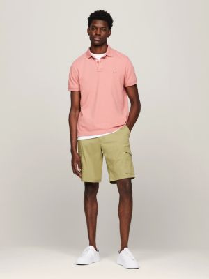 Regular Fit Poloshirt mit Print unter Kragen | Rosa | Tommy Hilfiger