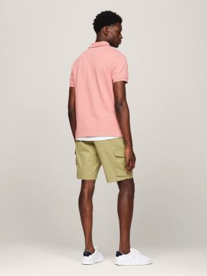 Regular Fit Poloshirt mit Print unter Kragen | Rosa | Tommy Hilfiger