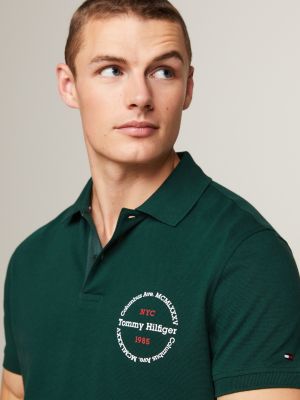 Roundel Logo Regular Polo | Green | Tommy Hilfiger