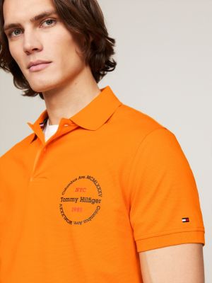 Roundel Logo Regular Polo Orange Tommy Hilfiger