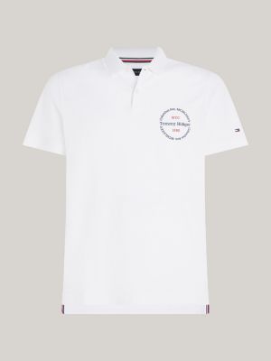 Roundel Logo Regular Polo | White | Tommy Hilfiger