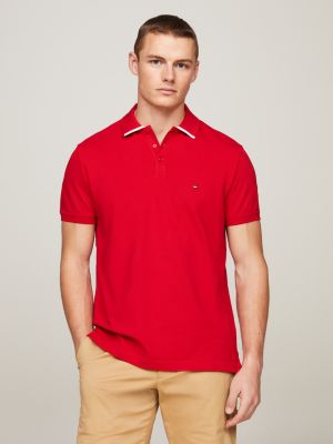 Tommy Hilfiger Core Tommy Tipped Polo Shirt in Black for Men