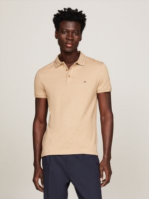 CAMISA POLO TOMMY HIFIGER MASCULINA SLIM 1985 BRANCA THMW0MW