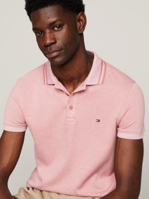 Pink tommy outlet polo