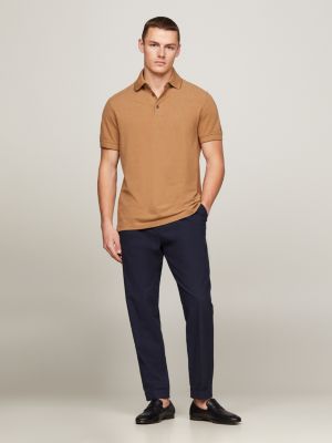 Strukturiertes Regular Fit Oxford-Poloshirt | BEIGE | Tommy Hilfiger