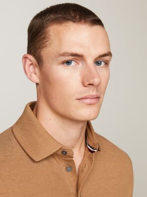 Strukturiertes Regular Fit Oxford-Poloshirt | BEIGE | Tommy Hilfiger