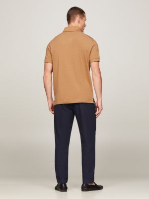 Strukturiertes Regular Fit Oxford-Poloshirt | BEIGE | Tommy Hilfiger
