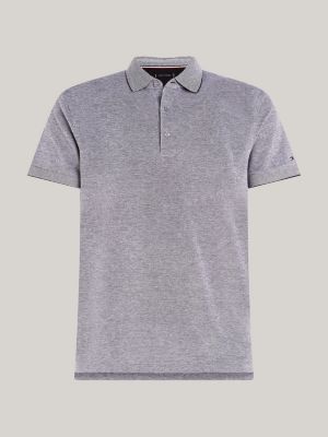 Strukturiertes Regular Fit Oxford-Poloshirt | Blau | Tommy Hilfiger