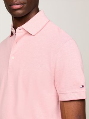 Strukturiertes Regular Fit Oxford-Poloshirt | Rosa | Tommy Hilfiger