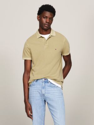 Regular Fit Poloshirt mit Stückfärbung | Grün | Tommy Hilfiger