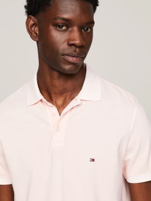 Garment Dyed Flag Embroidery Regular Polo | Pink | Tommy Hilfiger