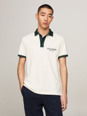 Camiseta Tommy Hilfiger Masculina Monotype Roundle Logo Cáqui Claro 