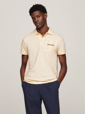 Regular Fit Poloshirt mit Bouclé-Logo | BEIGE | Tommy Hilfiger