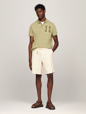 Regular Fit Poloshirt mit Bouclé-Logo | Grün | Tommy Hilfiger