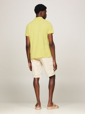 Regular Fit Poloshirt mit Bouclé-Logo | Gelb | Tommy Hilfiger