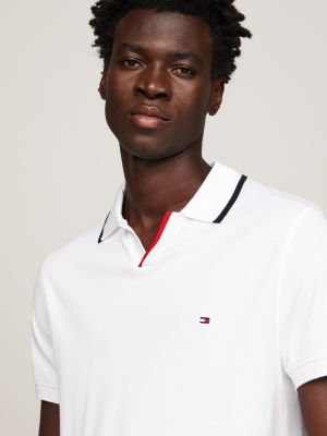 Tipped Collar Regular Fit Polo | White | Tommy Hilfiger