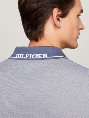 Hilfiger Monotype Logo Collar Regular Polo Blue Tommy Hilfiger