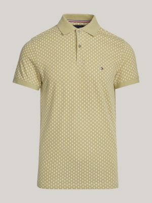 Micro Print Slim Fit Polo | Green | Tommy Hilfiger 
